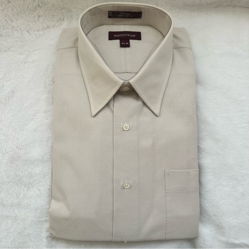 Nordstrom Cream Dress Shirt size 17.5-36